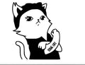 Funny Cat with Thug Life Tattoo