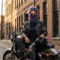 Rebel Babes Moto Club Skull with Wings Lightweight Neck Gaiter | Live Fast and Free