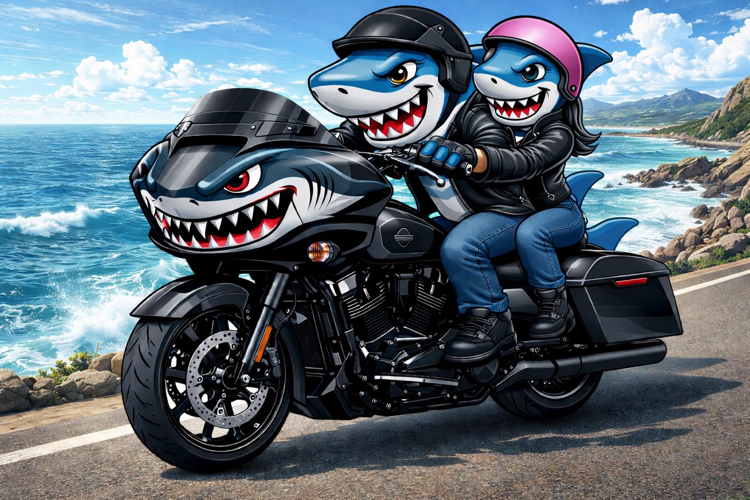 Sharks Cruising The Coast