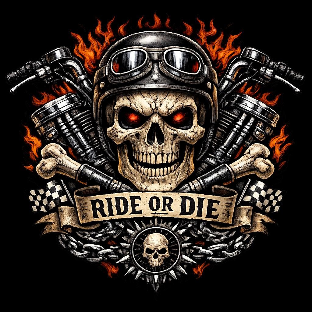 Ride Or Die Biker Design