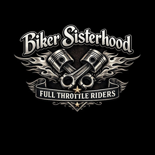 Biker Sisterhood Logo Pistons