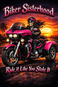 Biker Sisterhood RG3 Black & Pink Ride It Like You Stole It