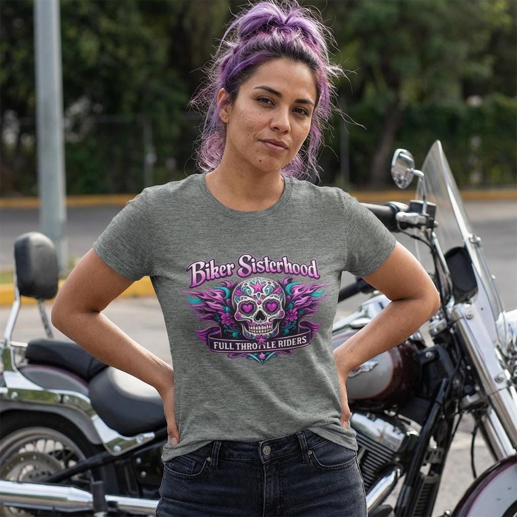 Biker Sisterhood Skull Tee | Full Throttle Riders