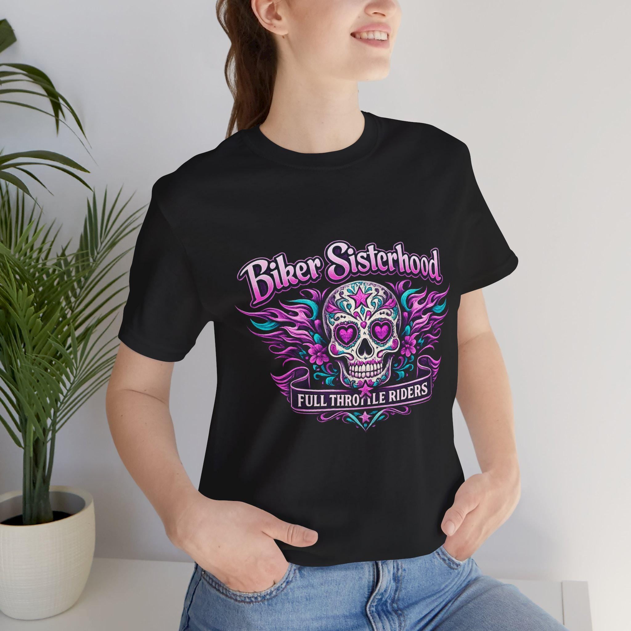 Biker Sisterhood Skull Tee | Full Throttle Riders