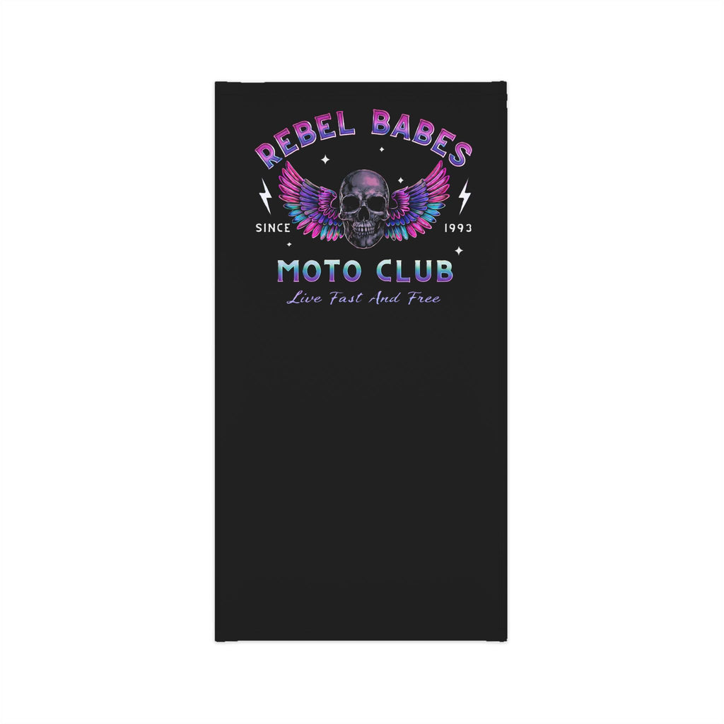Rebel Babes Moto Club Skull with Wings Lightweight Neck Gaiter | Live Fast and Free