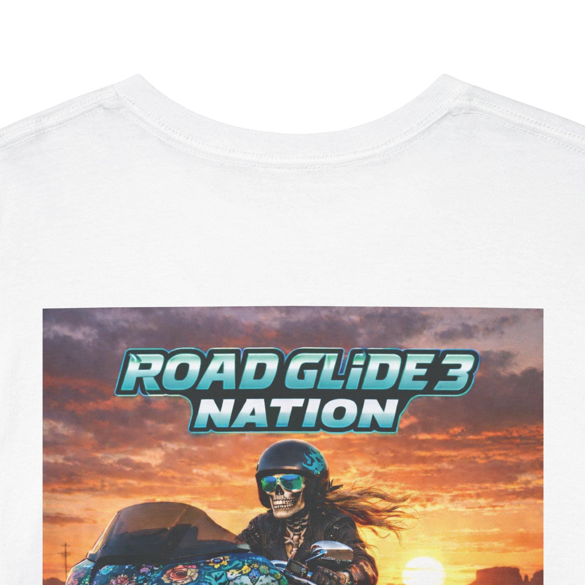 Road Glide 3 Nation Motorcycle Tee | Route 66 Sunset Biker Shirt