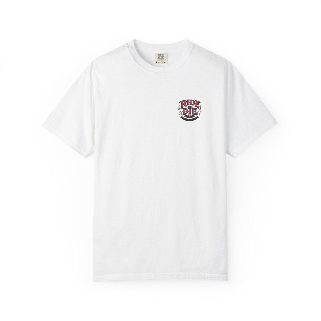 Ride or Die Motorcycle T-Shirt | Biker Sunset Back Print
