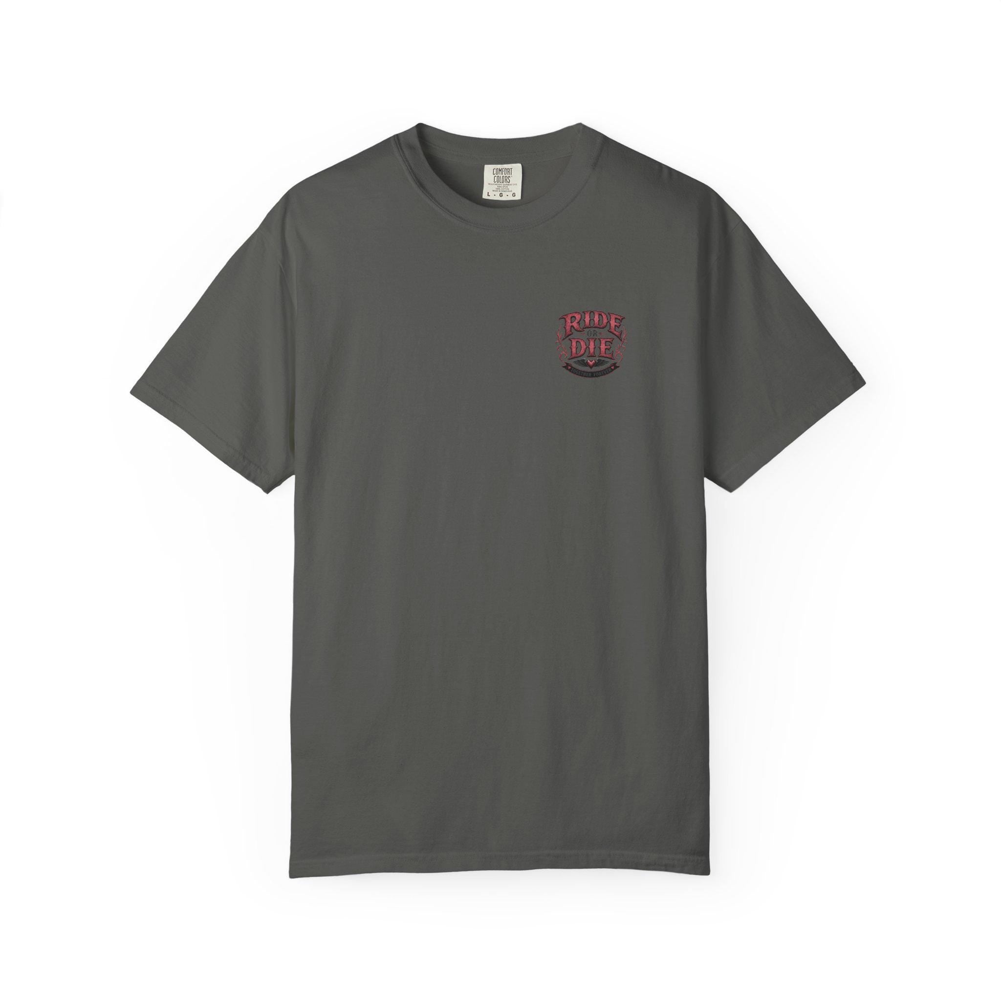 Ride or Die Motorcycle T-Shirt | Biker Sunset Back Print