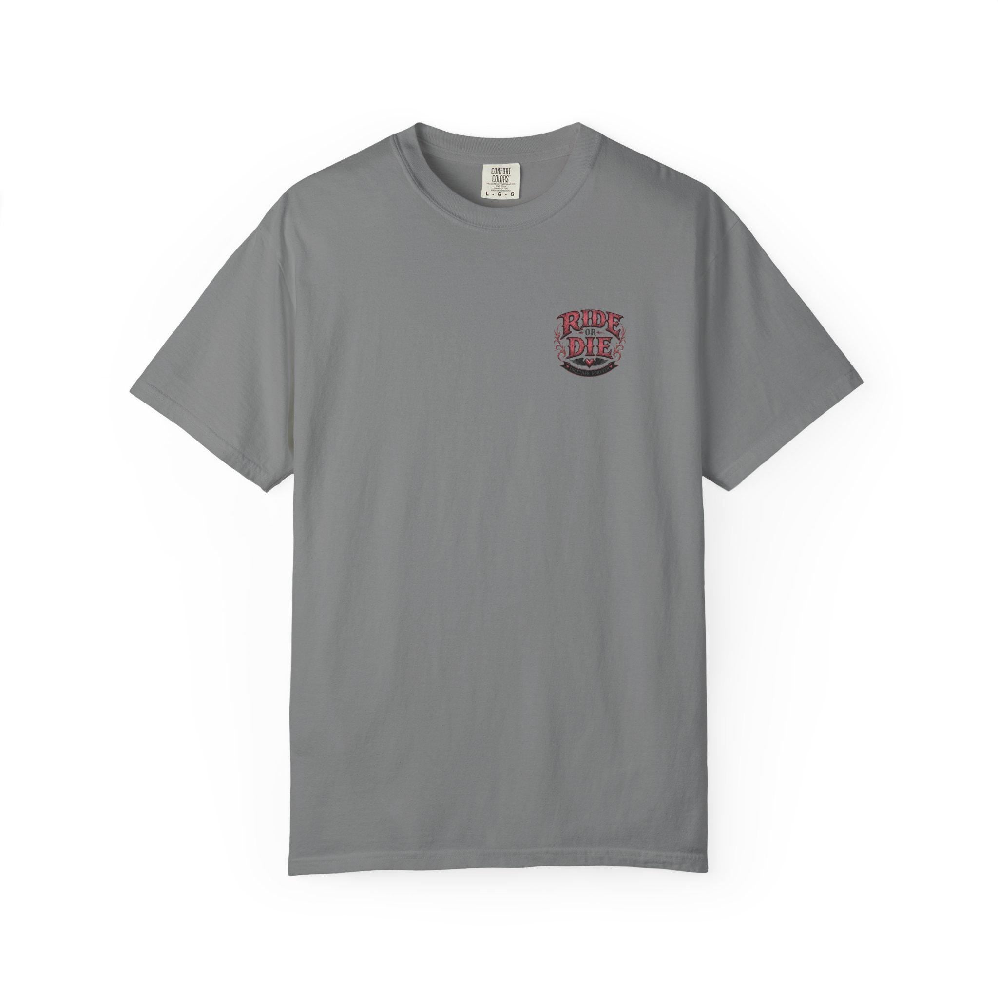 Ride or Die Motorcycle T-Shirt | Biker Sunset Back Print