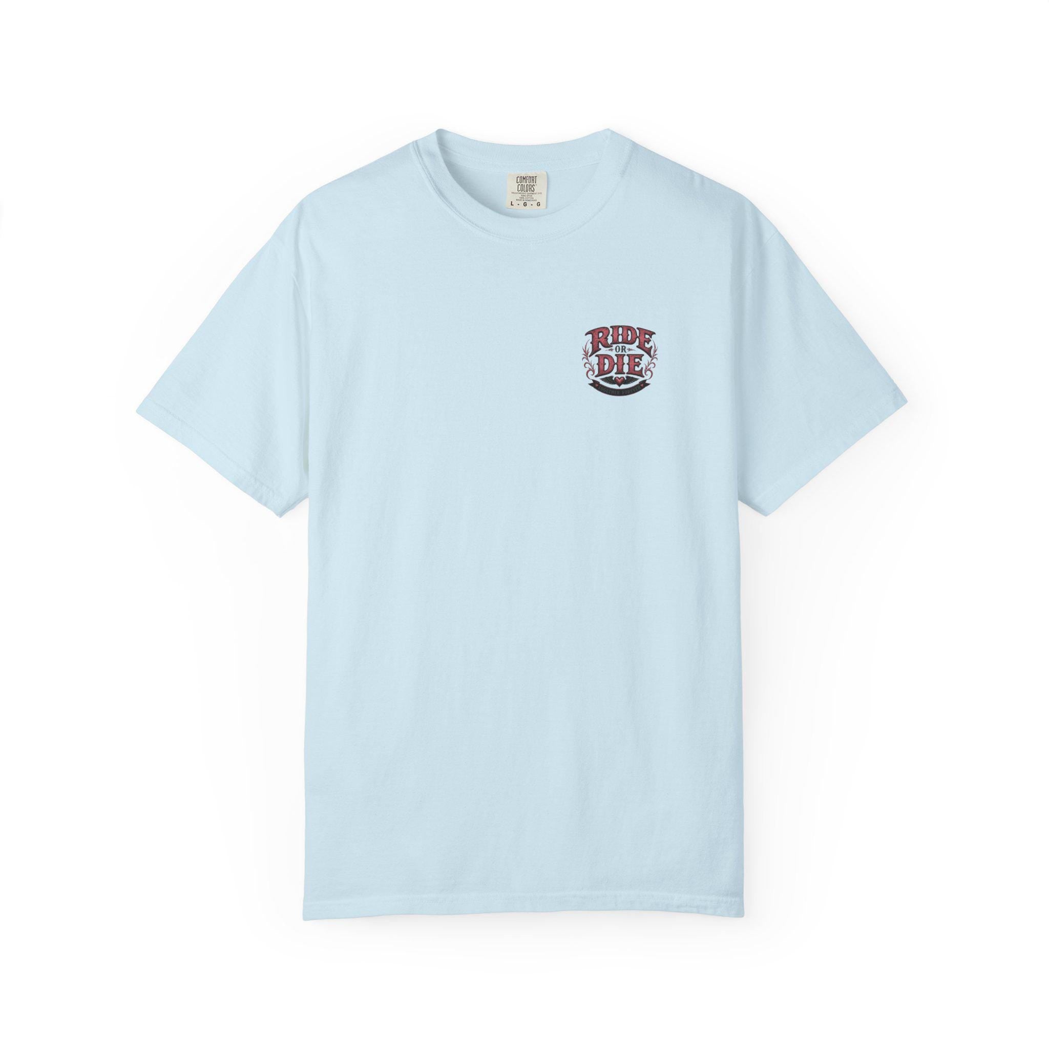 Ride or Die Motorcycle T-Shirt | Biker Sunset Back Print