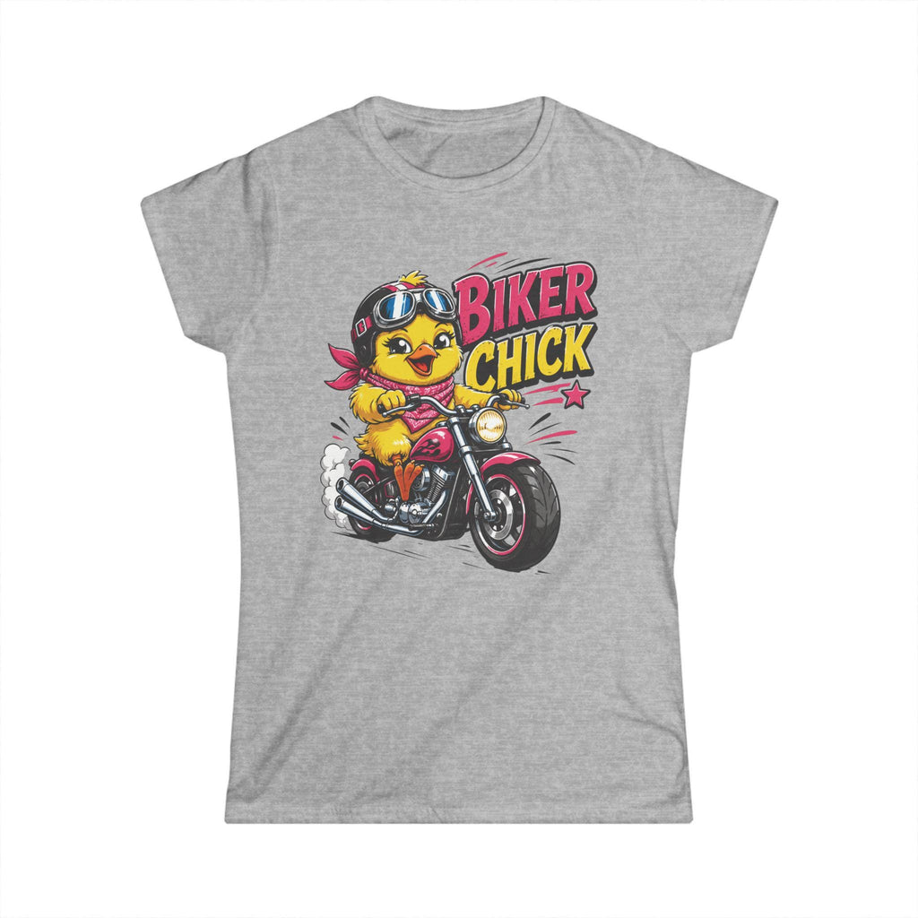 Biker Chick Chick on Motorcycle T-Shirt | Retro Ride Graphic Tee