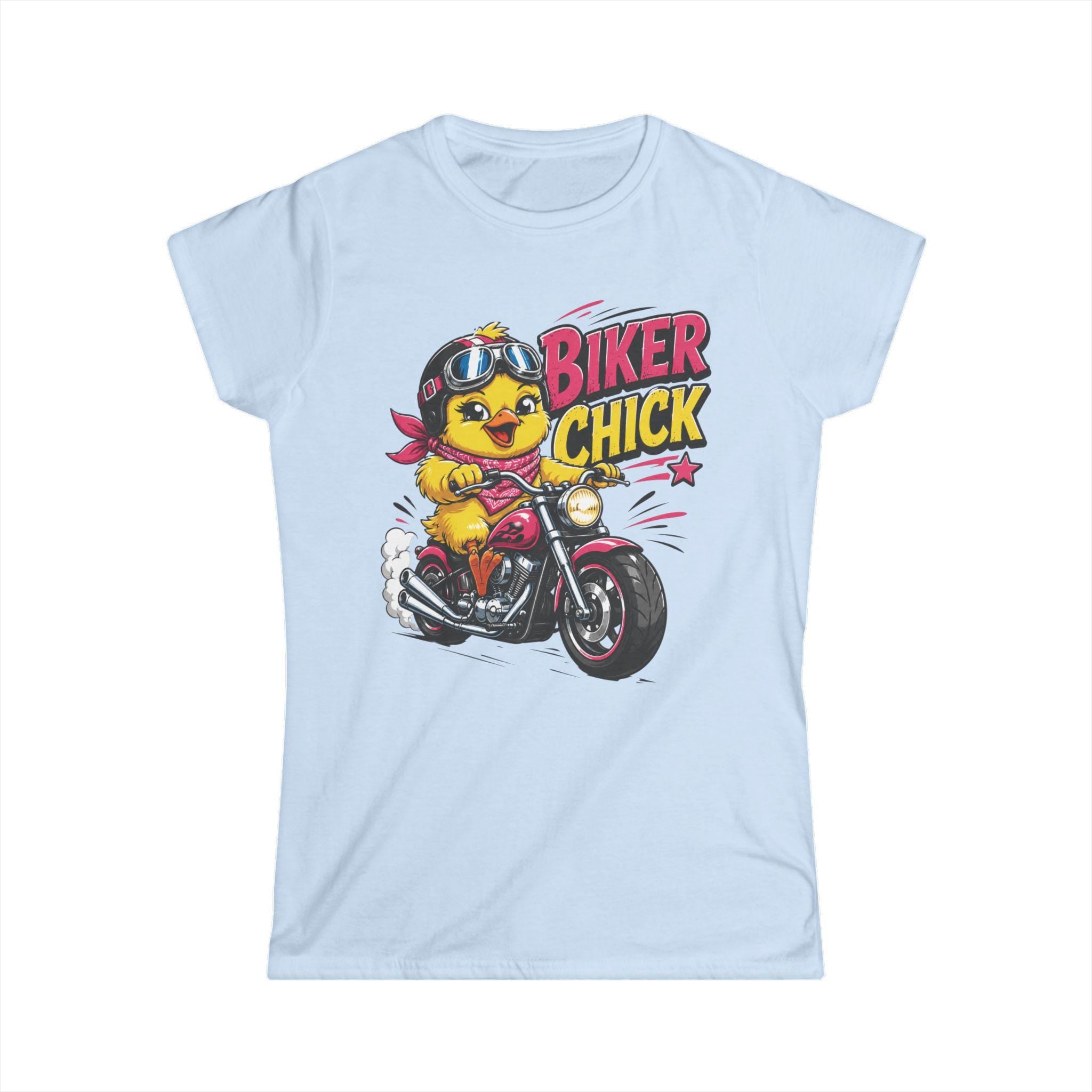 Biker Chick Chick on Motorcycle T-Shirt | Retro Ride Graphic Tee