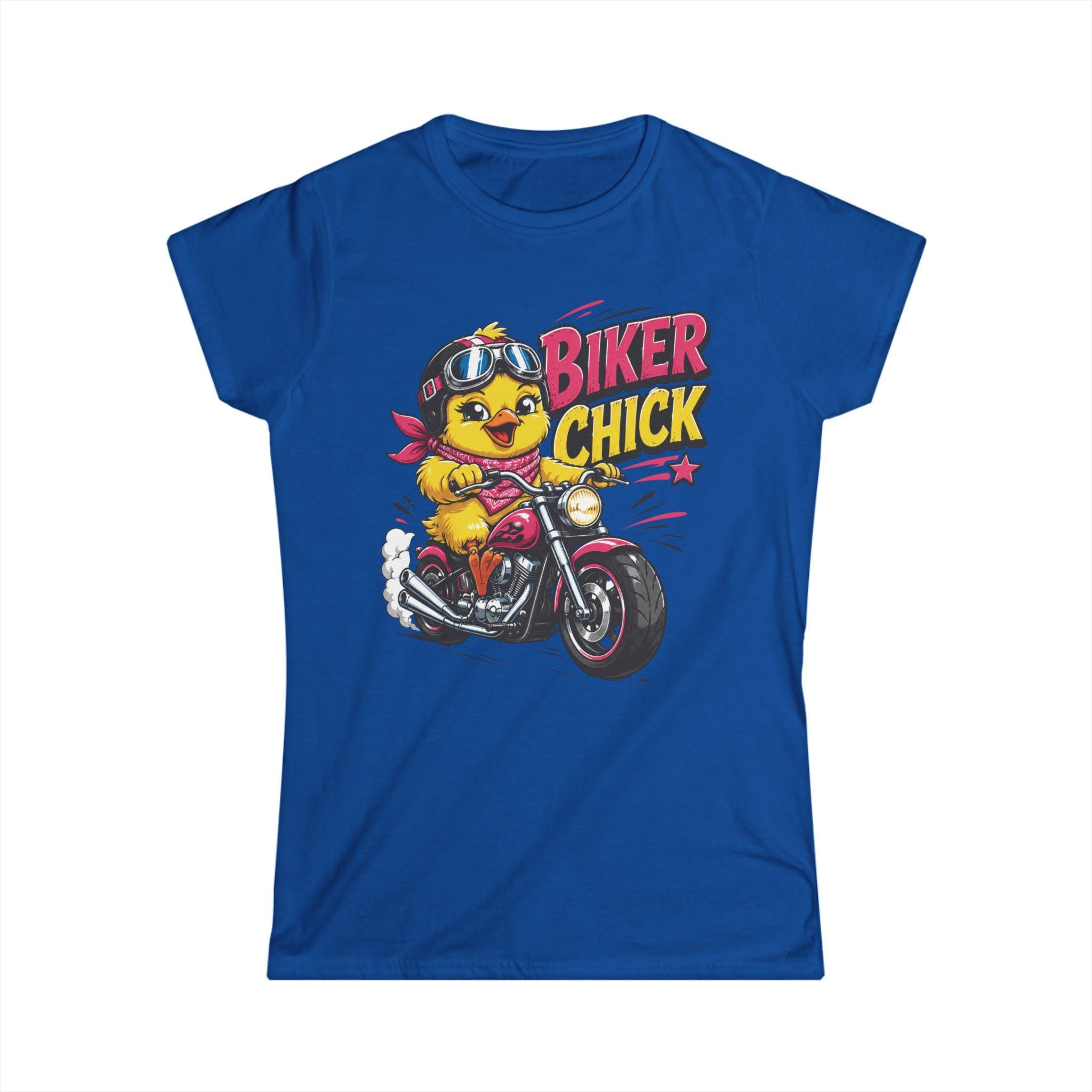 Biker Chick Chick on Motorcycle T-Shirt | Retro Ride Graphic Tee