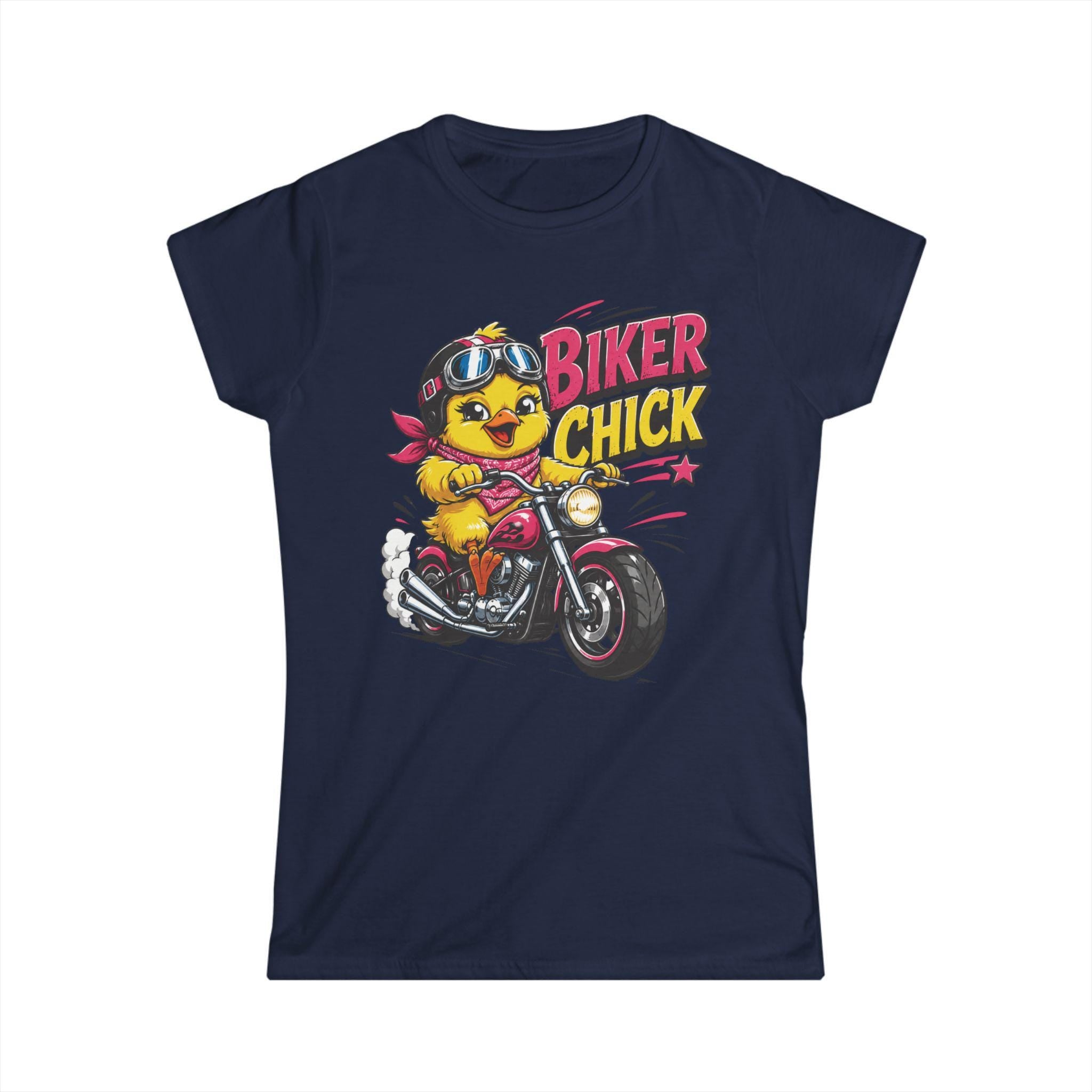 Biker Chick Chick on Motorcycle T-Shirt | Retro Ride Graphic Tee
