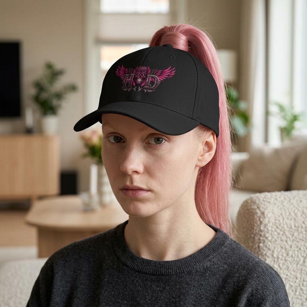 Winged Skull HD Logo Cap | Baseball Cap, Gothic Rock Emblem