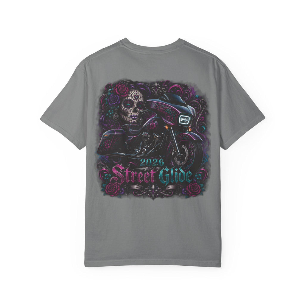 Skull Motorcycle T Shirt Biker Sugar Skull Graphic Tee