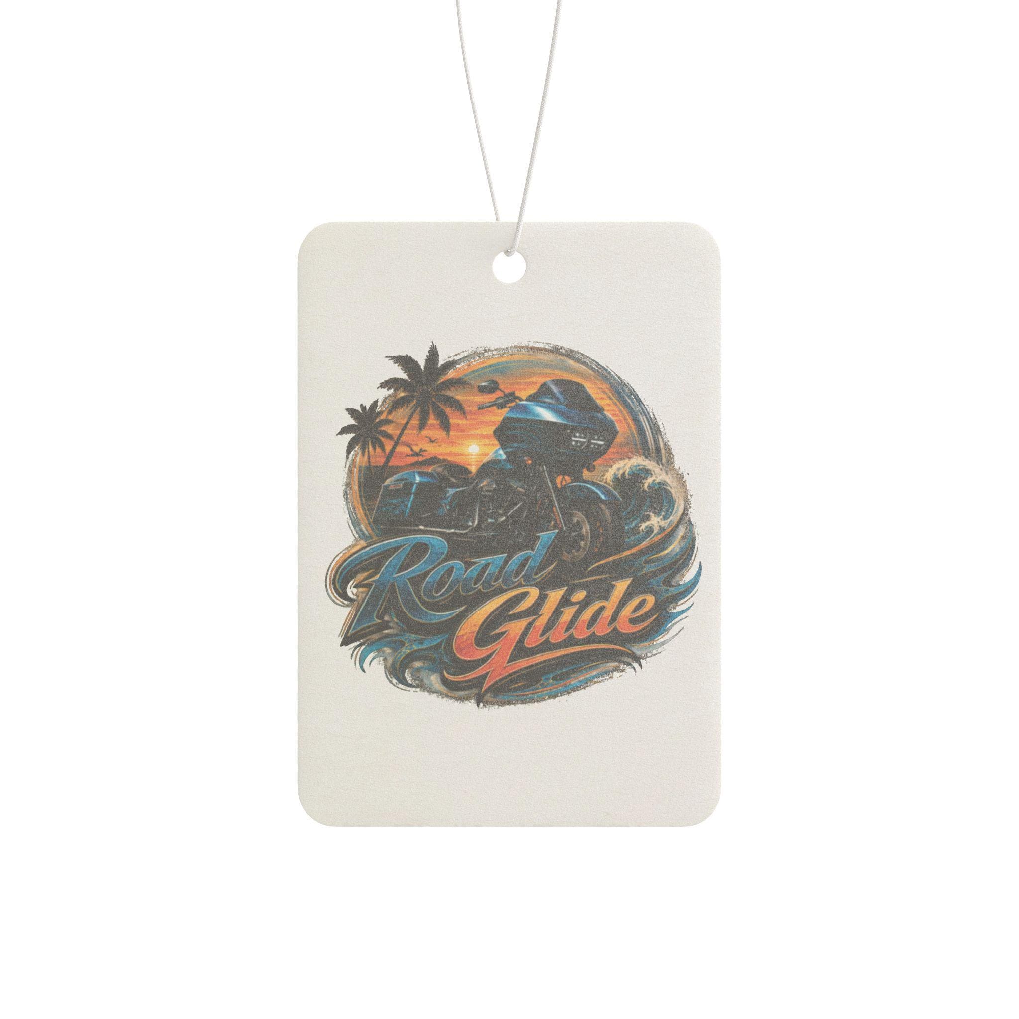 Motorcycle Car Air Freshener Retro Sunset Motorcycle Design