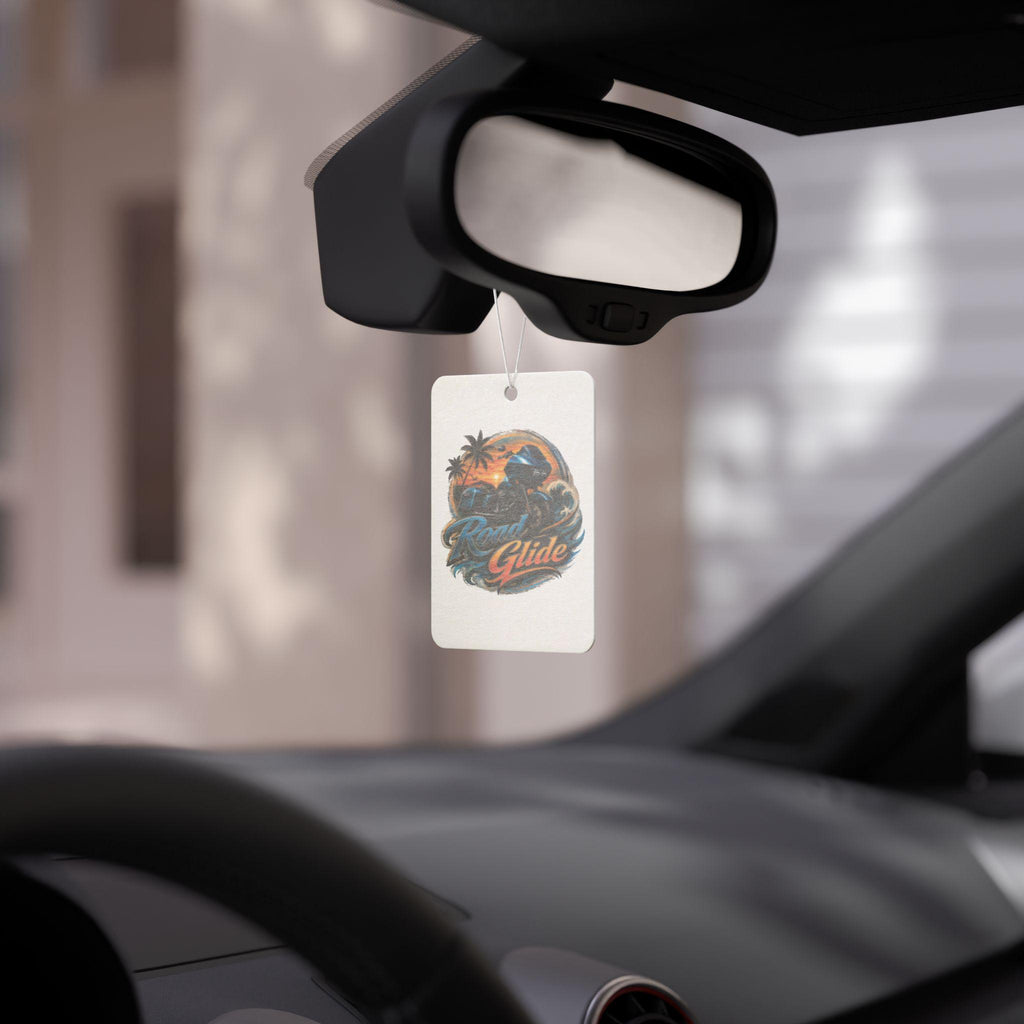 Motorcycle Car Air Freshener Retro Sunset Motorcycle Design