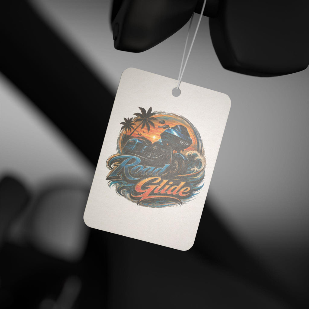 Motorcycle Car Air Freshener Retro Sunset Motorcycle Design