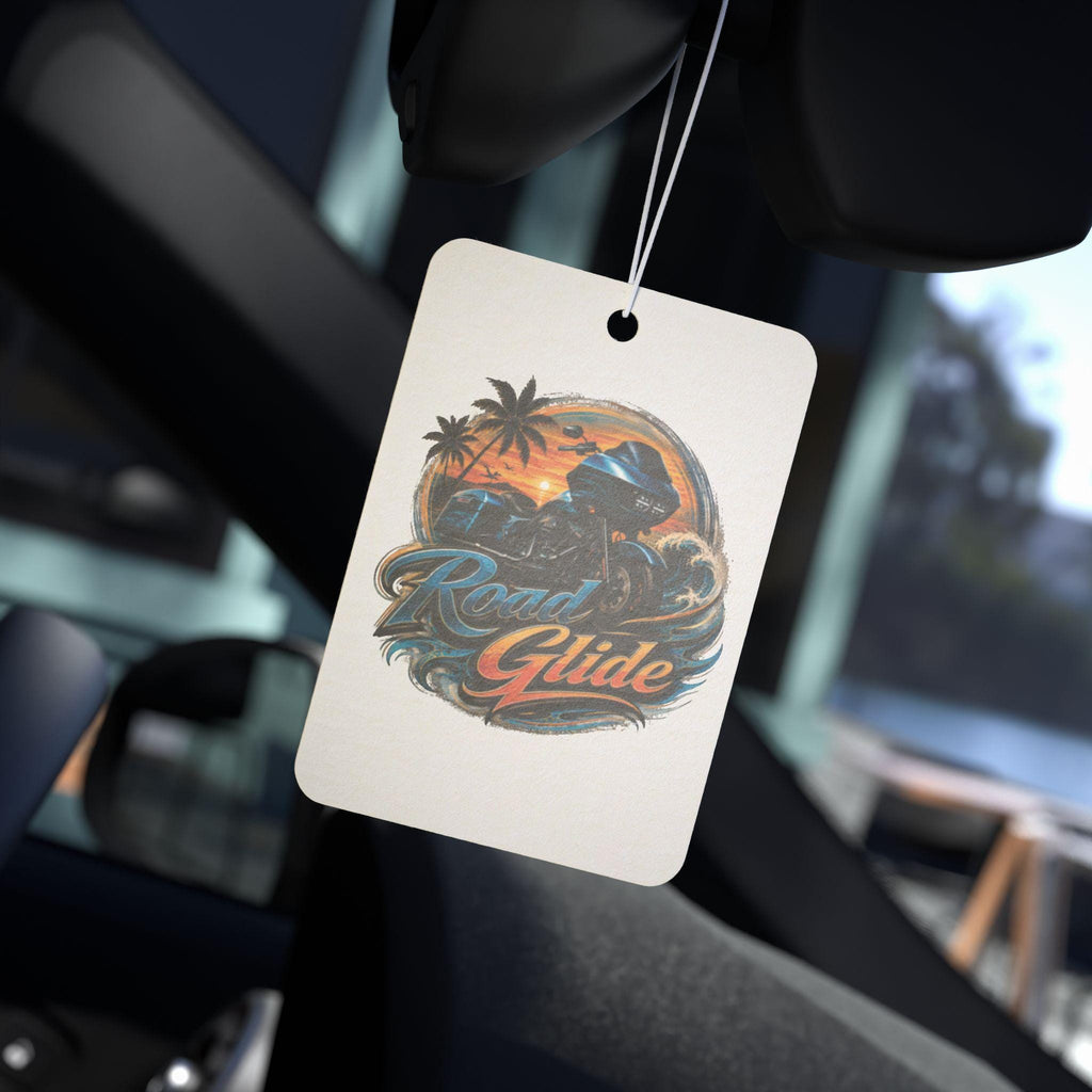 Motorcycle Car Air Freshener Retro Sunset Motorcycle Design