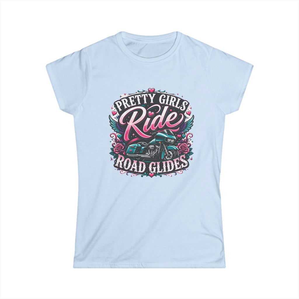 Pretty Girls Ride Road Glides Tee Women's Motorcycle T Shirt