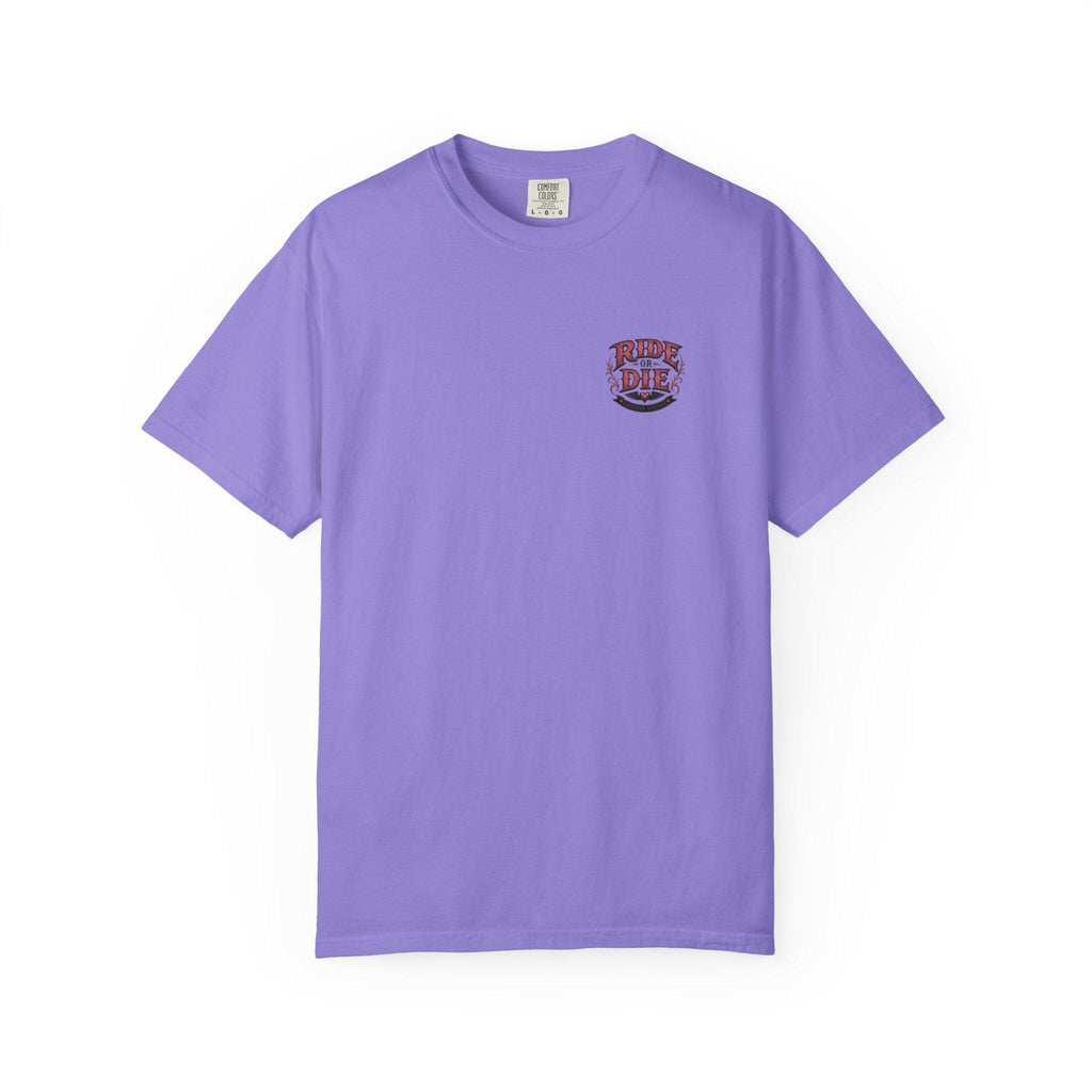 Ride or Die Motorcycle T-Shirt | Biker Sunset Back Print