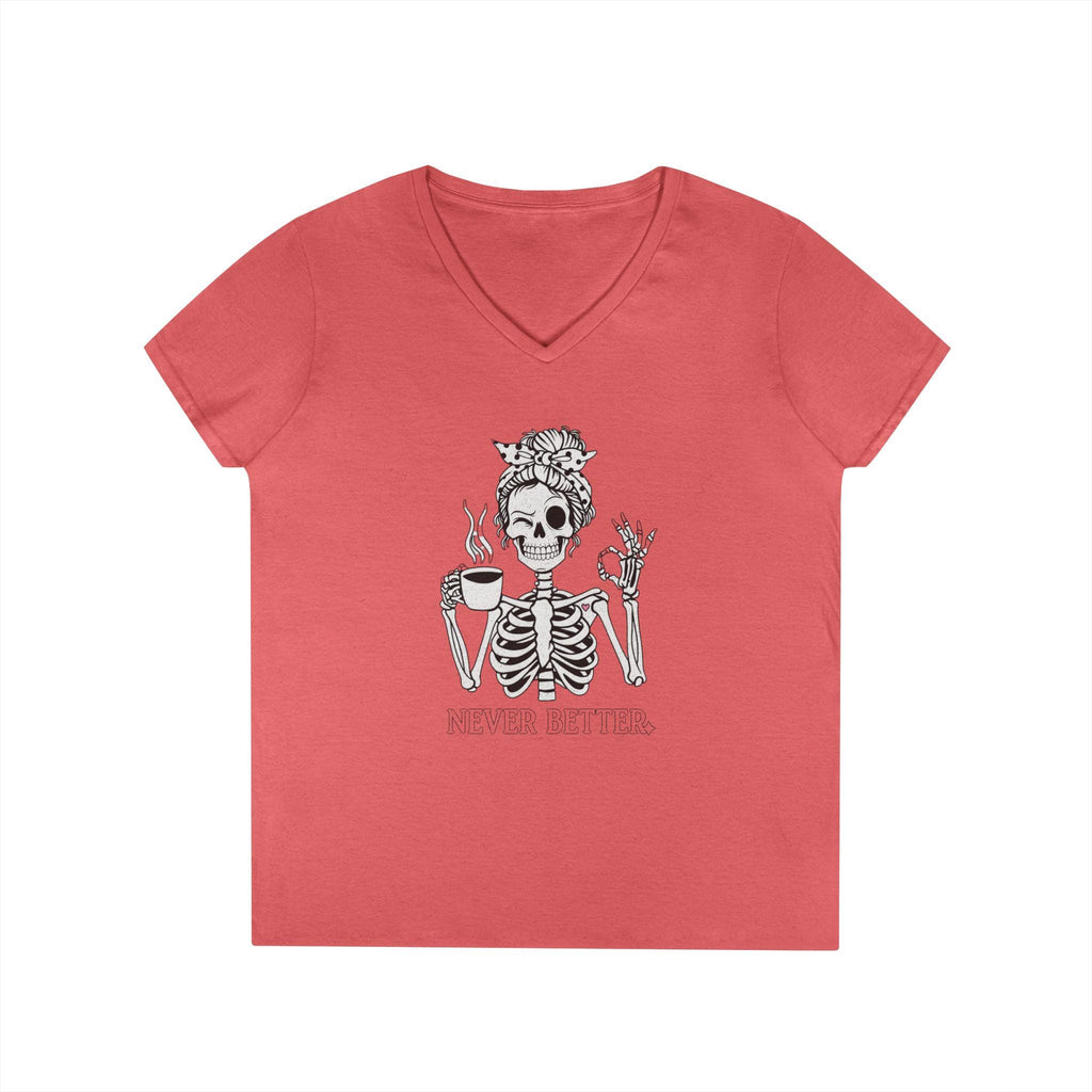 Never Better Skeleton Coffee Graphic Tee