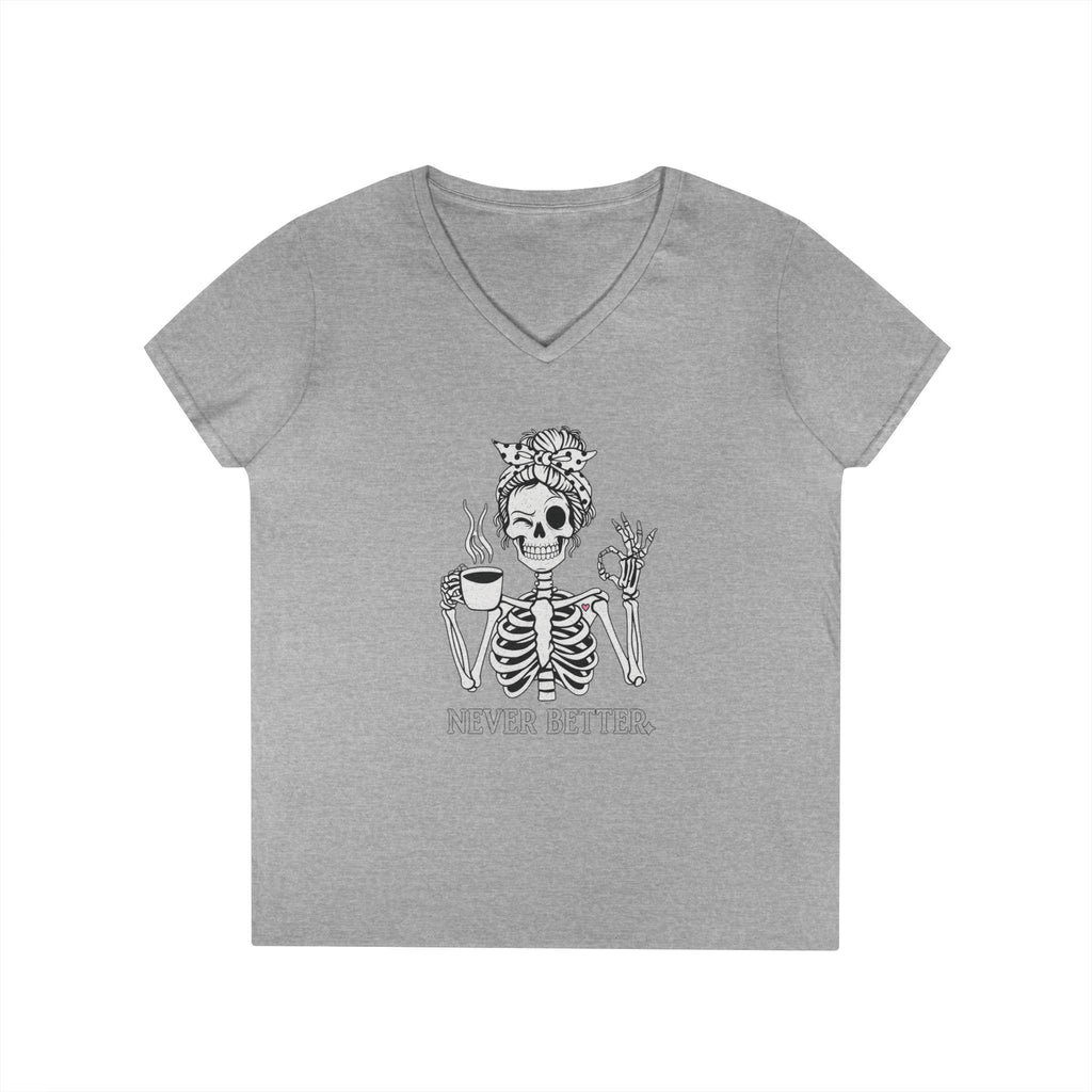 Never Better Skeleton Coffee Graphic Tee
