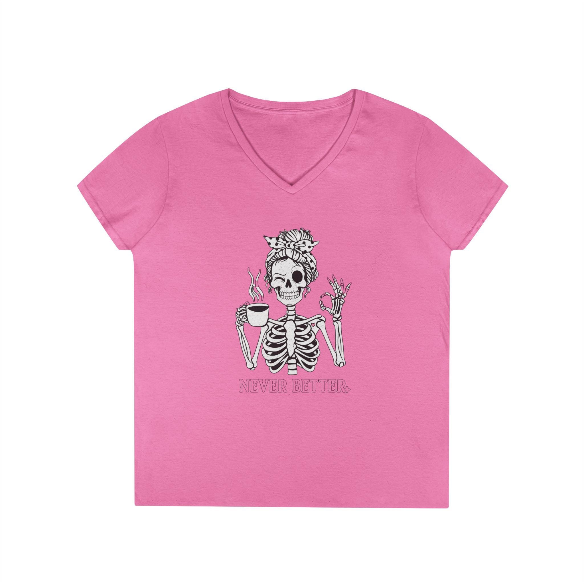 Never Better Skeleton Coffee Graphic Tee