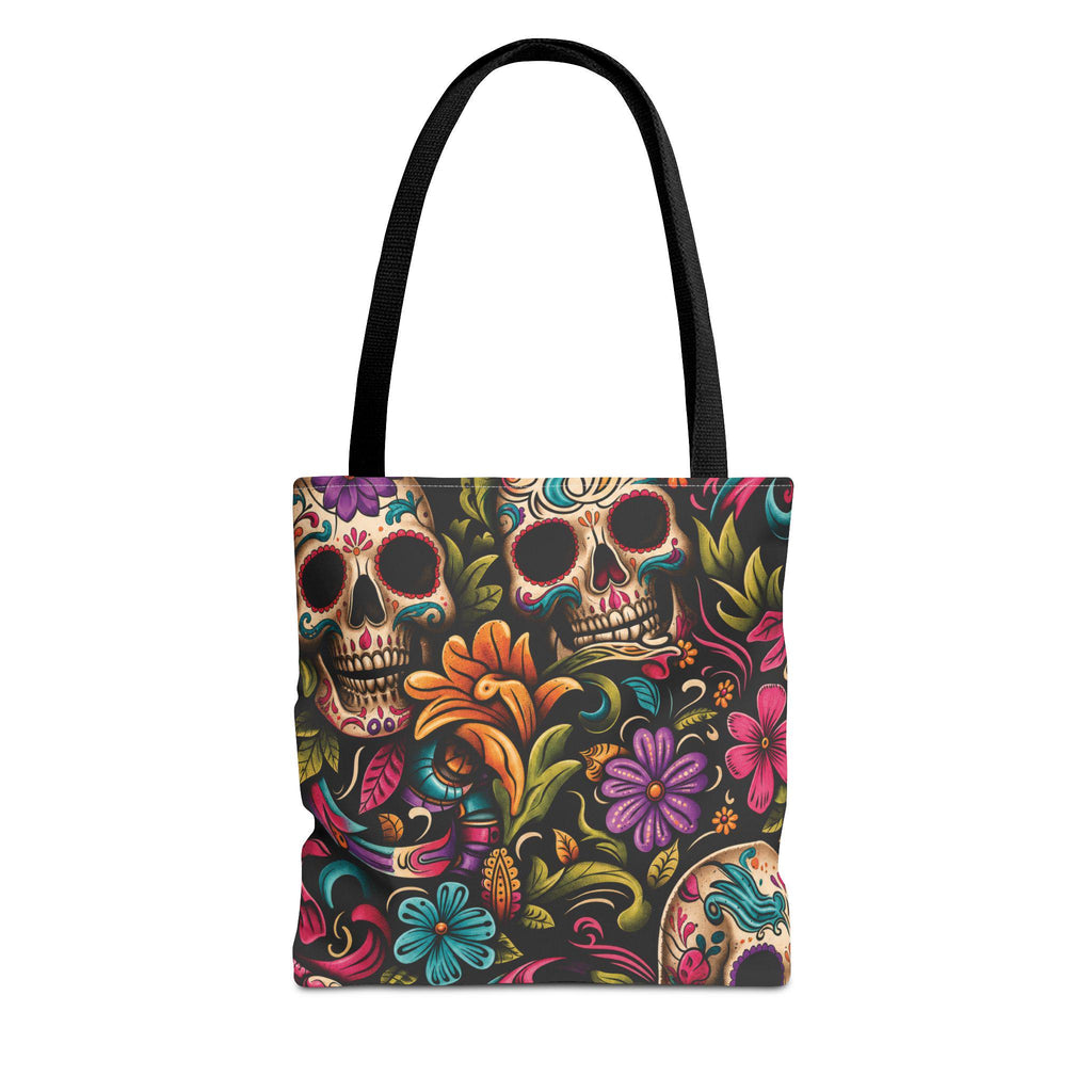 Sugar Skull Floral Tote Bag Day of the Dead Decorative Canvas Tote