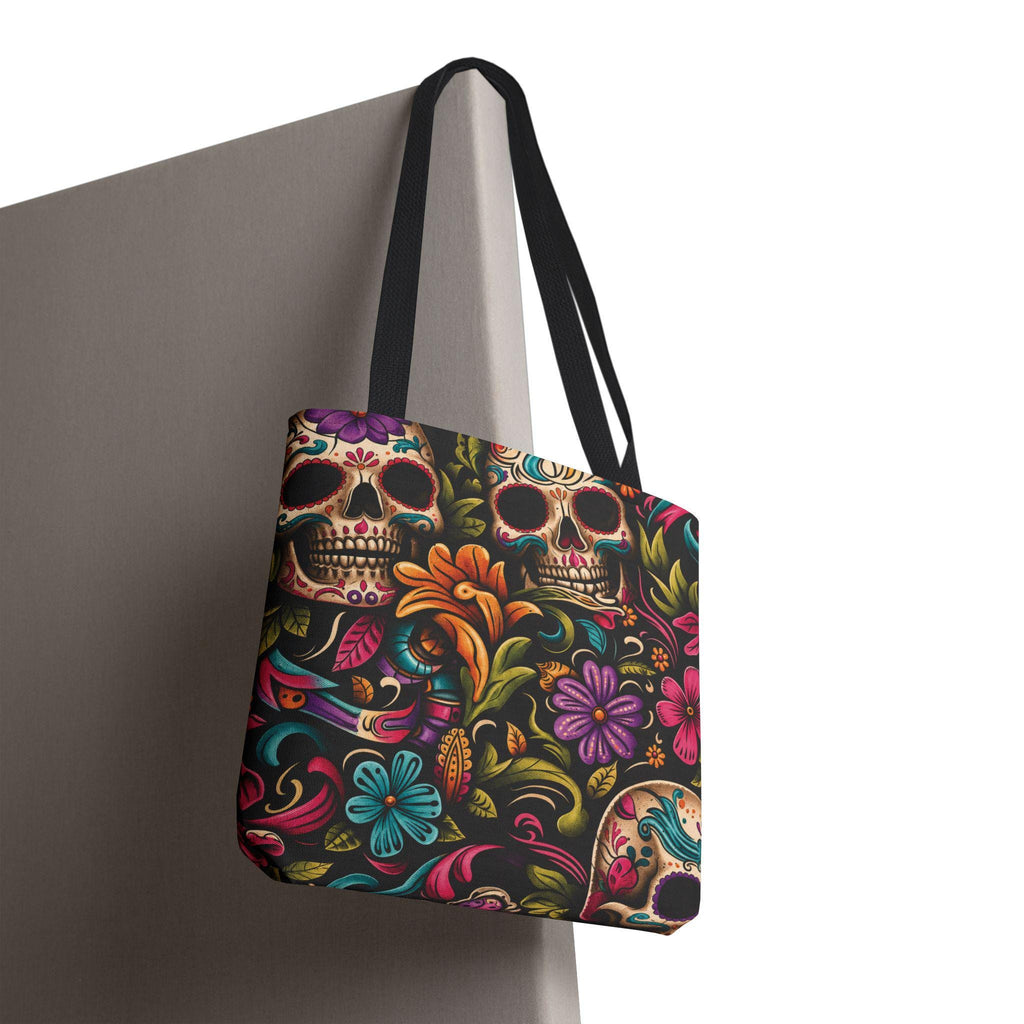 Sugar Skull Floral Tote Bag Day of the Dead Decorative Canvas Tote