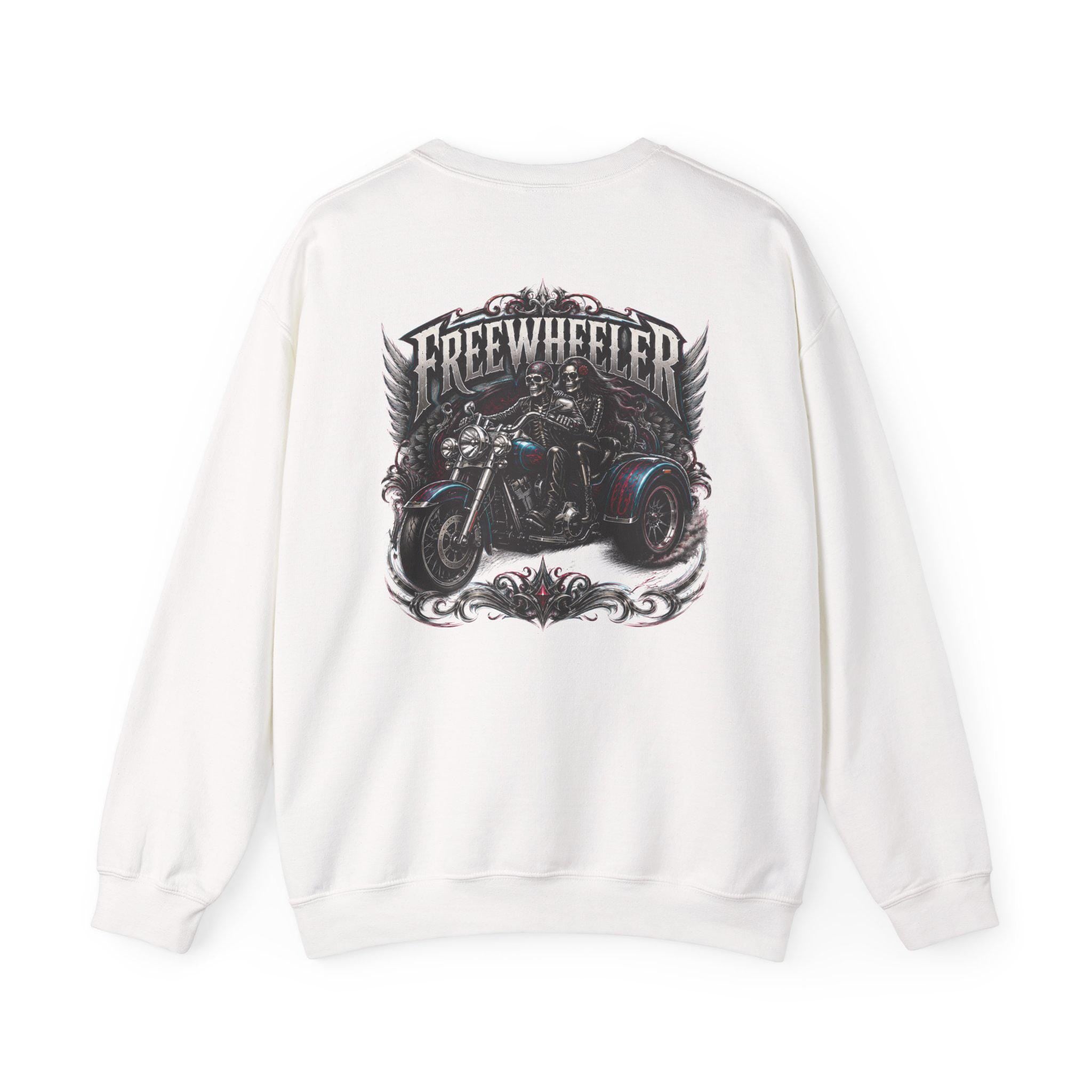 Freewheeler Crewneck Sweatshirt Vintage Biker Motorcycle Graphic