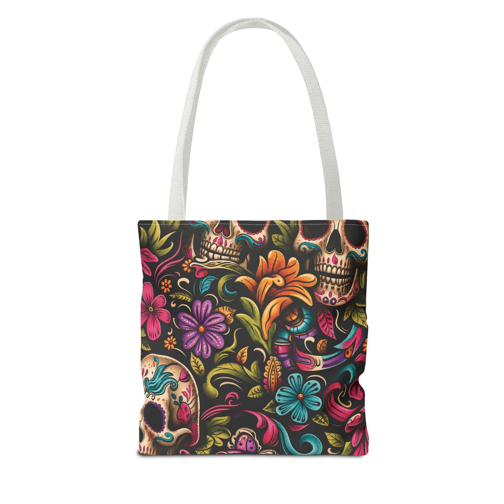 Sugar Skull Floral Tote Bag Day of the Dead Decorative Canvas Tote