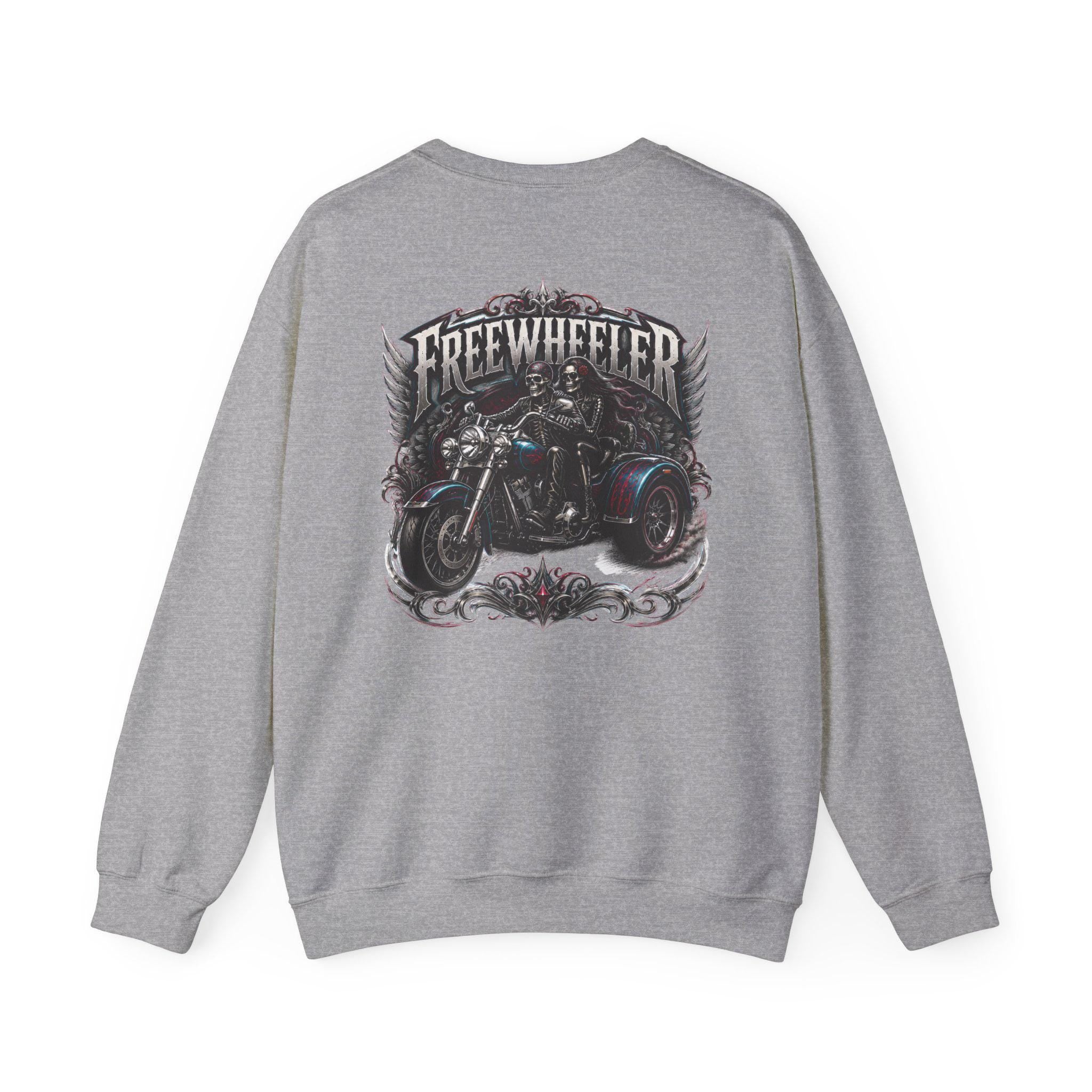 Freewheeler Crewneck Sweatshirt Vintage Biker Motorcycle Graphic