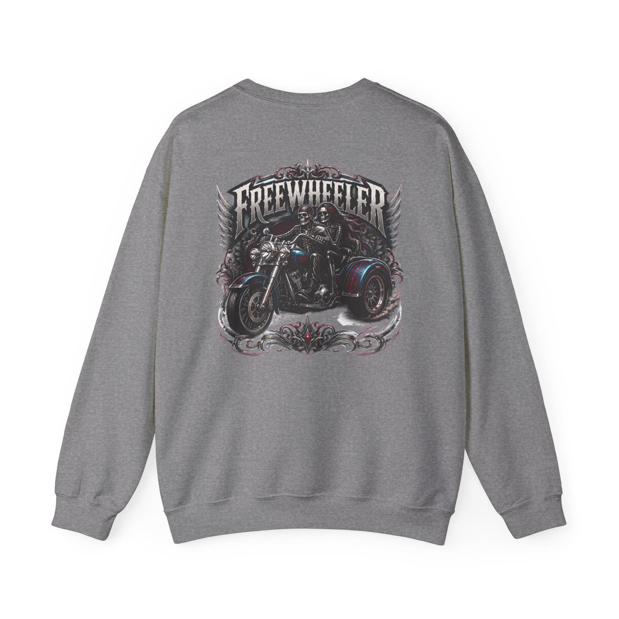 Freewheeler Crewneck Sweatshirt Vintage Biker Motorcycle Graphic