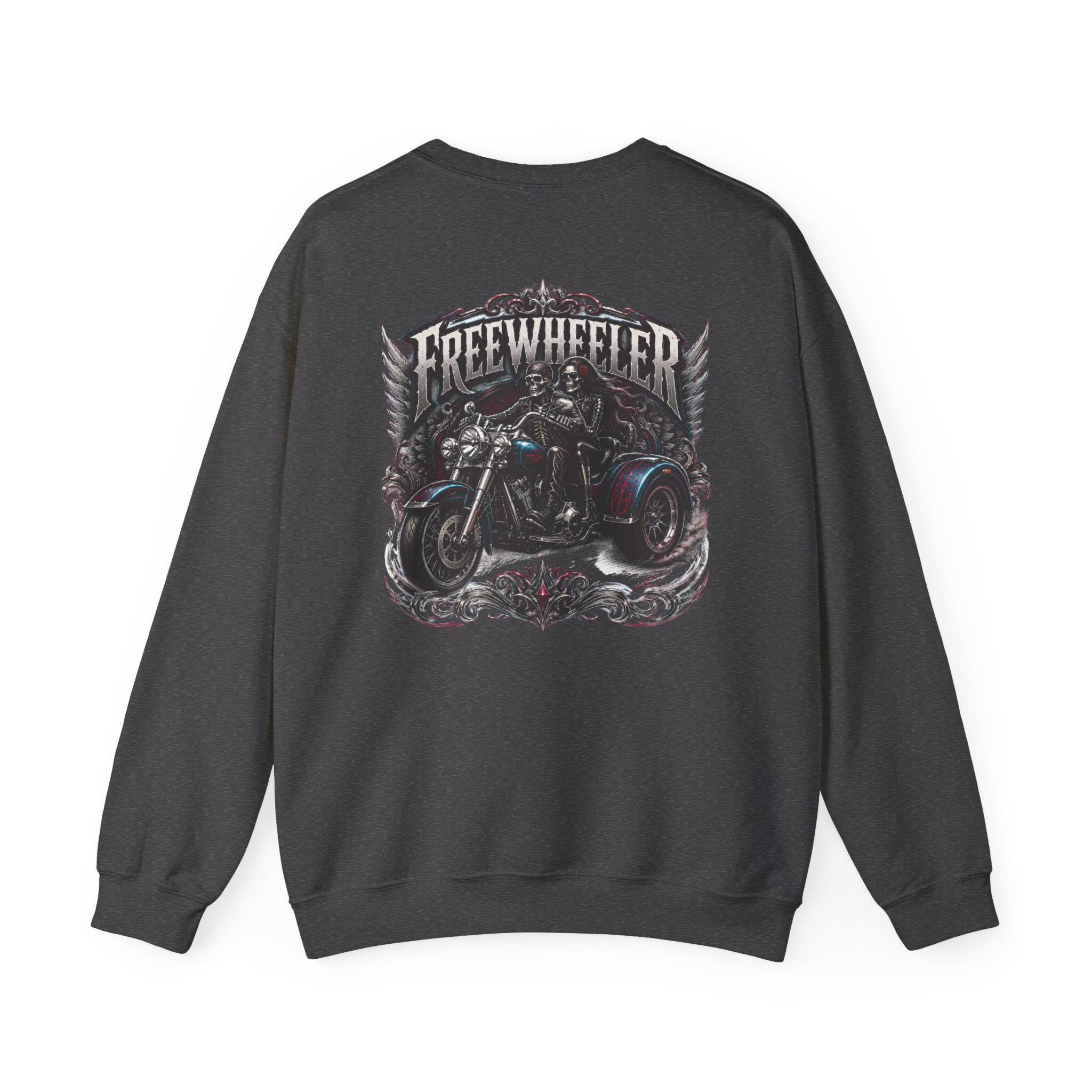 Freewheeler Crewneck Sweatshirt Vintage Biker Motorcycle Graphic