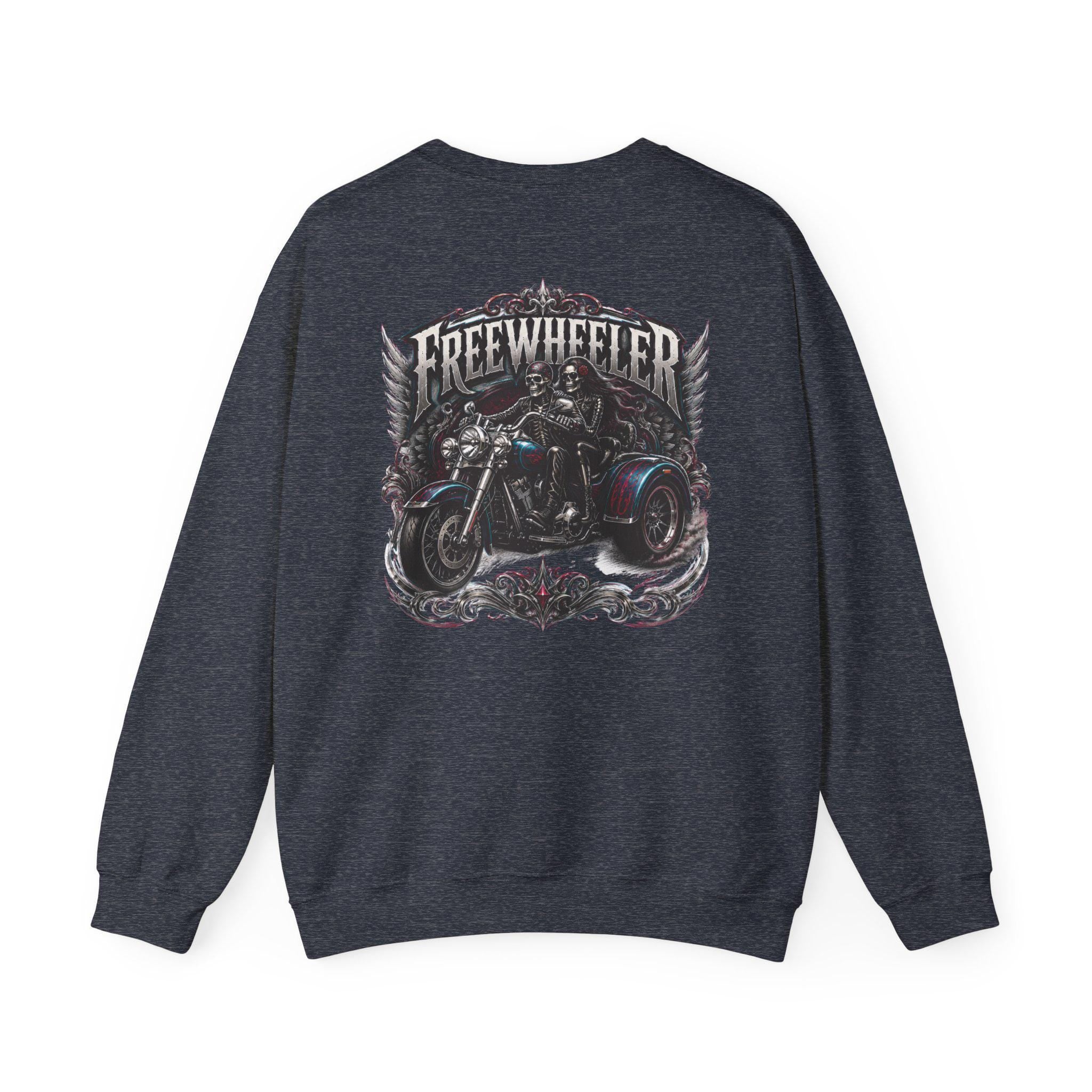 Freewheeler Crewneck Sweatshirt Vintage Biker Motorcycle Graphic