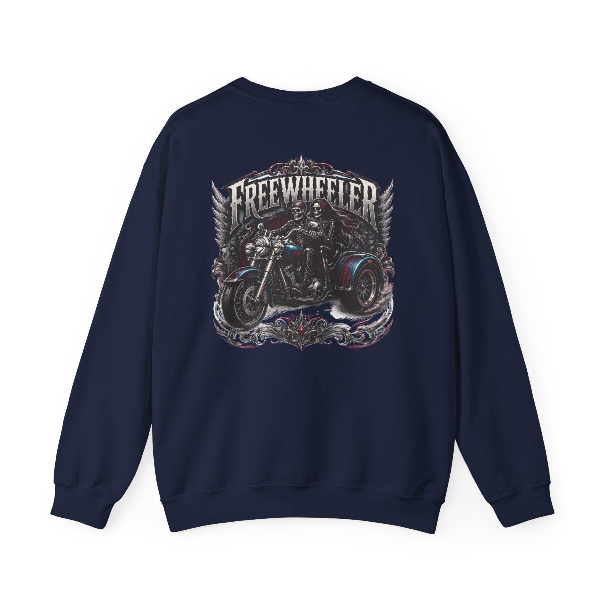 Freewheeler Crewneck Sweatshirt Vintage Biker Motorcycle Graphic