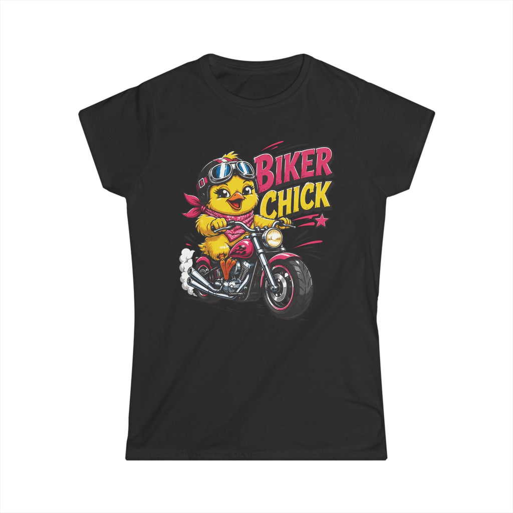 Biker Chick Chick on Motorcycle T-Shirt | Retro Ride Graphic Tee