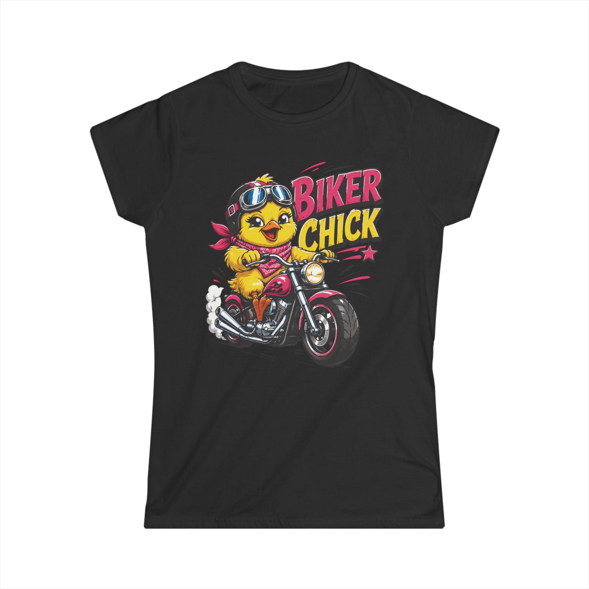 Biker Chick Chick on Motorcycle T-Shirt | Retro Ride Graphic Tee