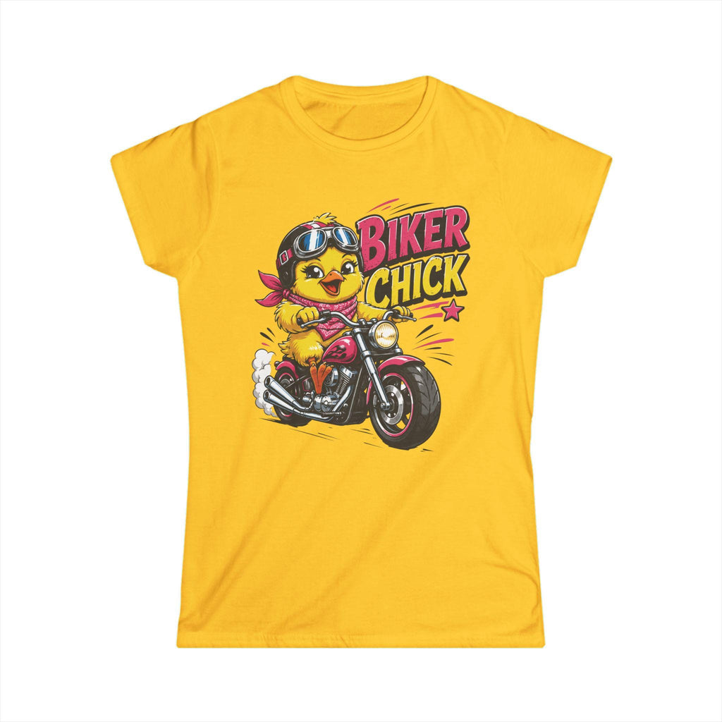Biker Chick Chick on Motorcycle T-Shirt | Retro Ride Graphic Tee