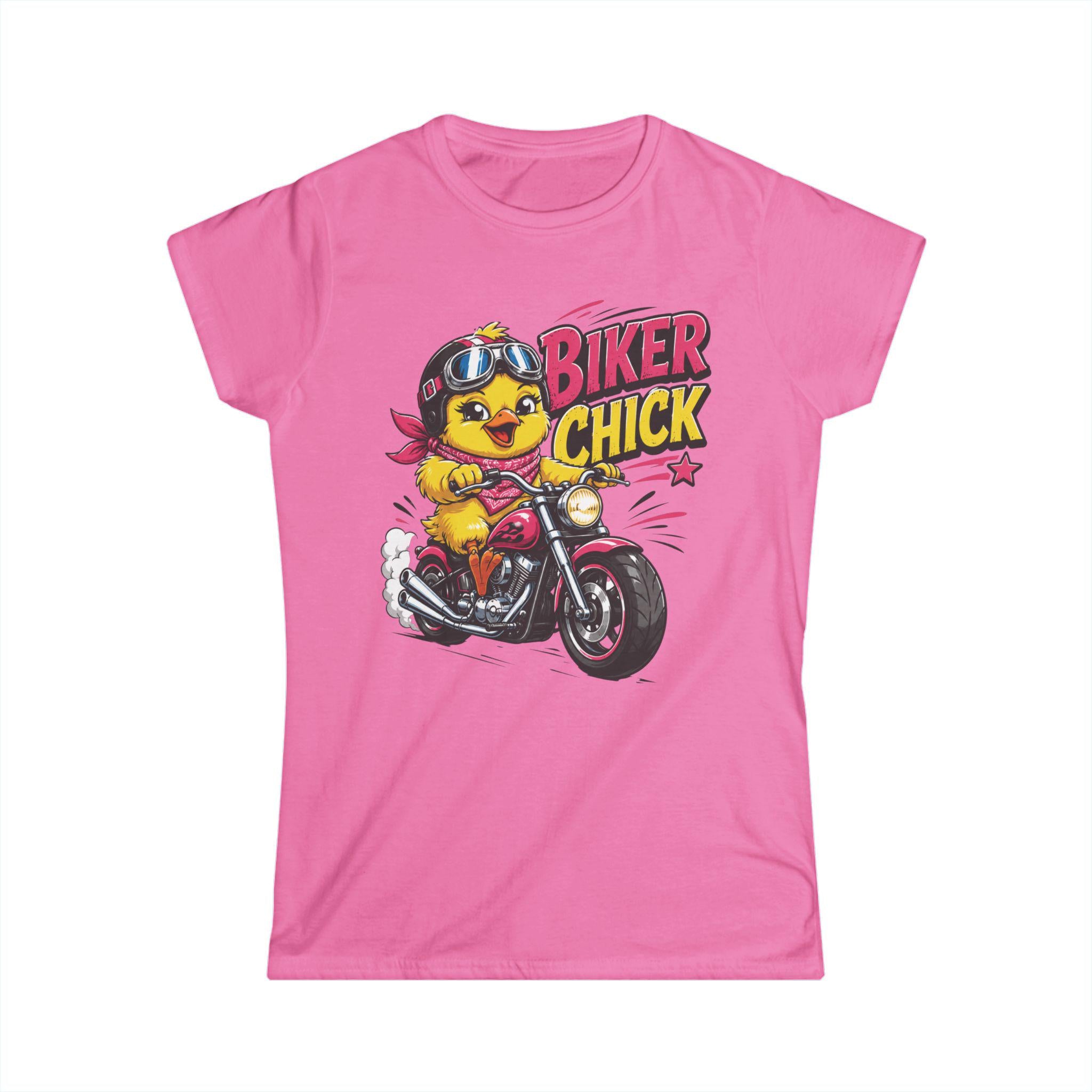 Biker Chick Chick on Motorcycle T-Shirt | Retro Ride Graphic Tee