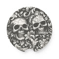Soapstone Car Coaster — Gothic Sugar Skull Design Car Coaster