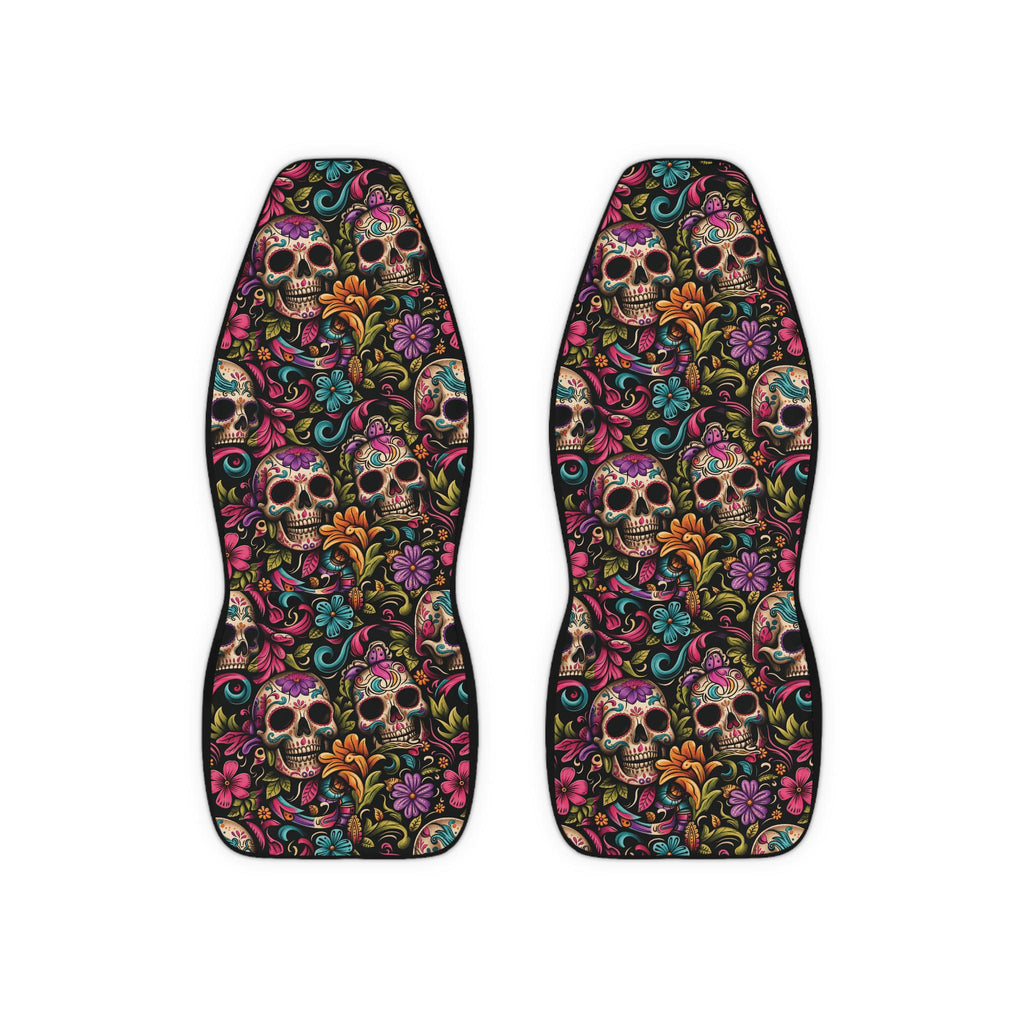 Colorful Sugar Skull Car Seat Covers