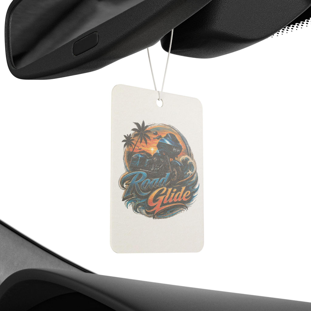 Motorcycle Car Air Freshener Retro Sunset Motorcycle Design