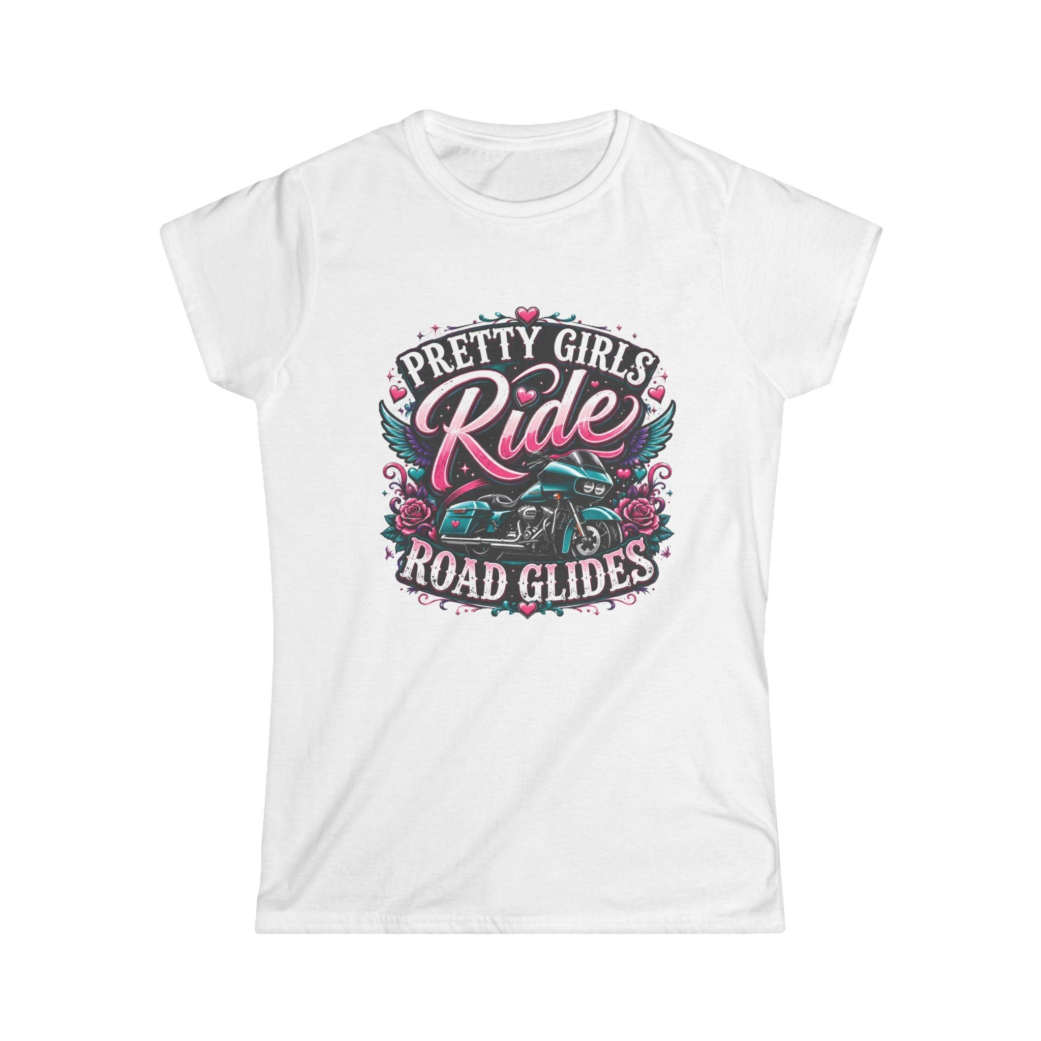 Pretty Girls Ride Road Glides Tee Women's Motorcycle T Shirt
