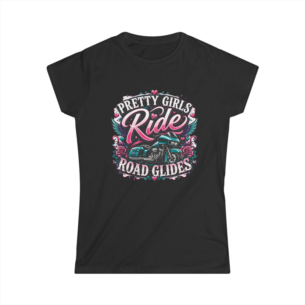 Pretty Girls Ride Road Glides Tee Women's Motorcycle T Shirt