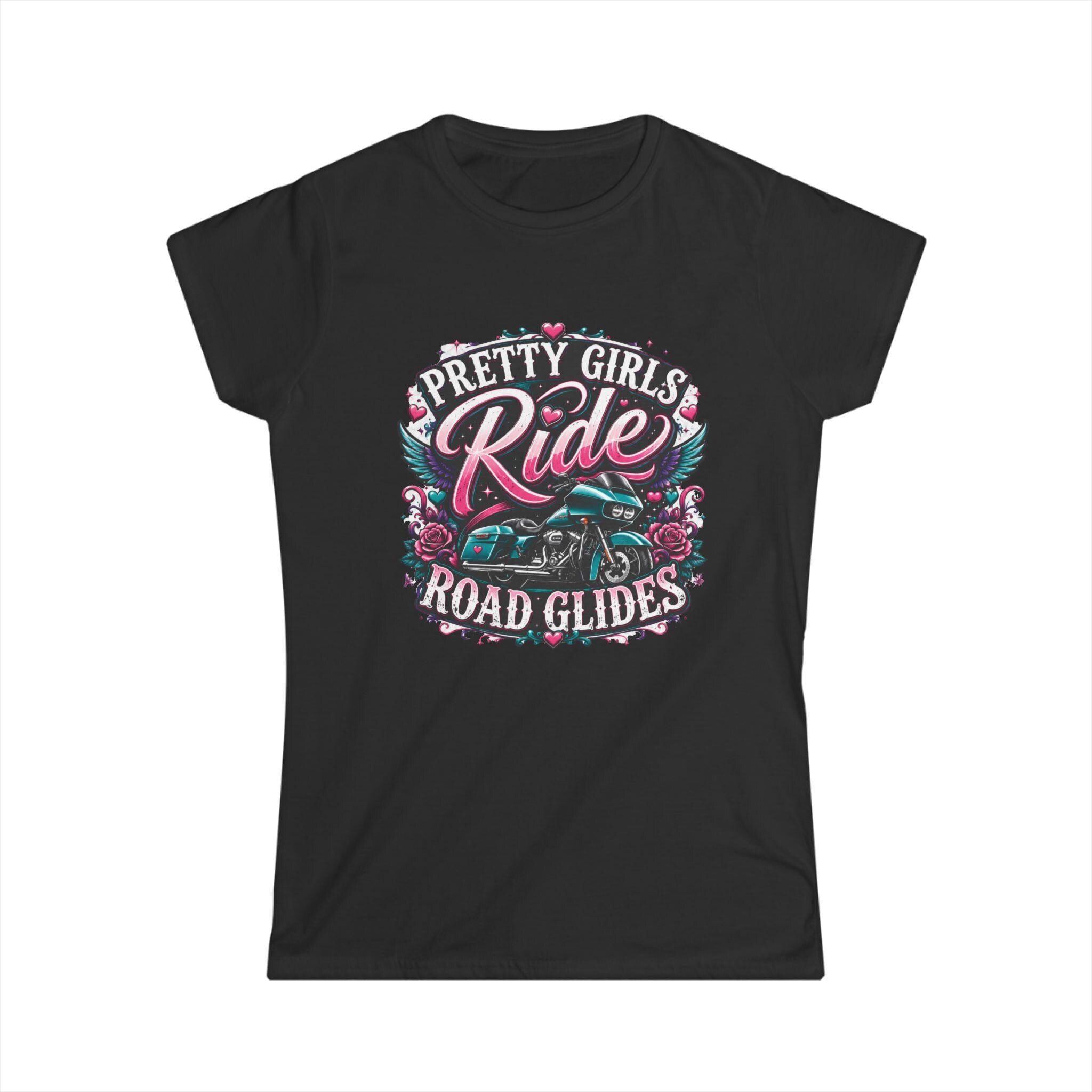 Pretty Girls Ride Road Glides Tee Women's Motorcycle T Shirt