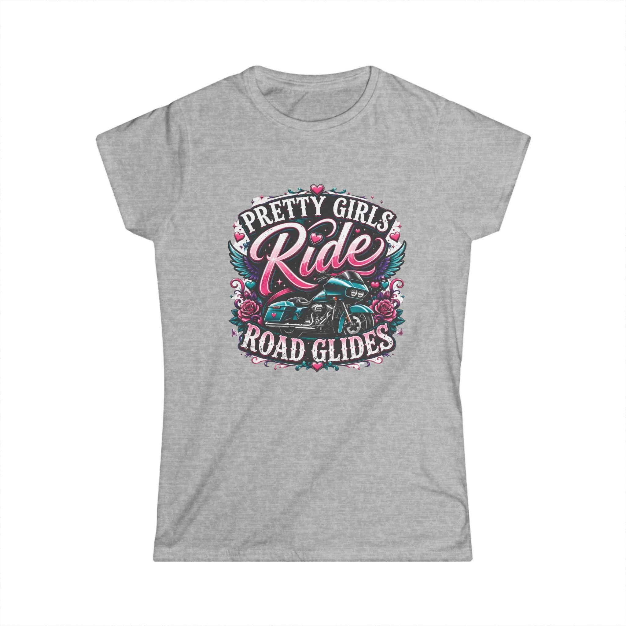 Pretty Girls Ride Road Glides Tee Women's Motorcycle T Shirt
