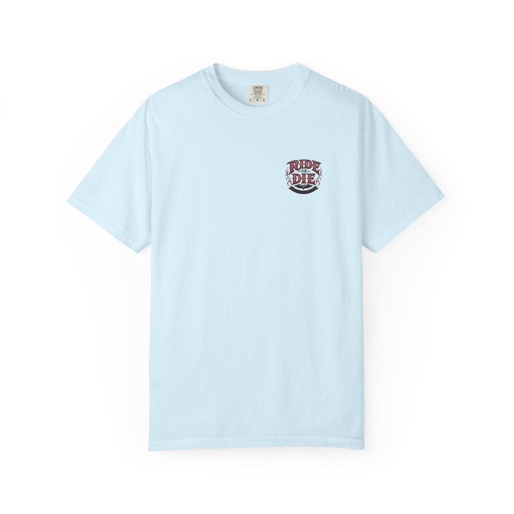 Ride or Die Motorcycle T-Shirt | Biker Sunset Back Print